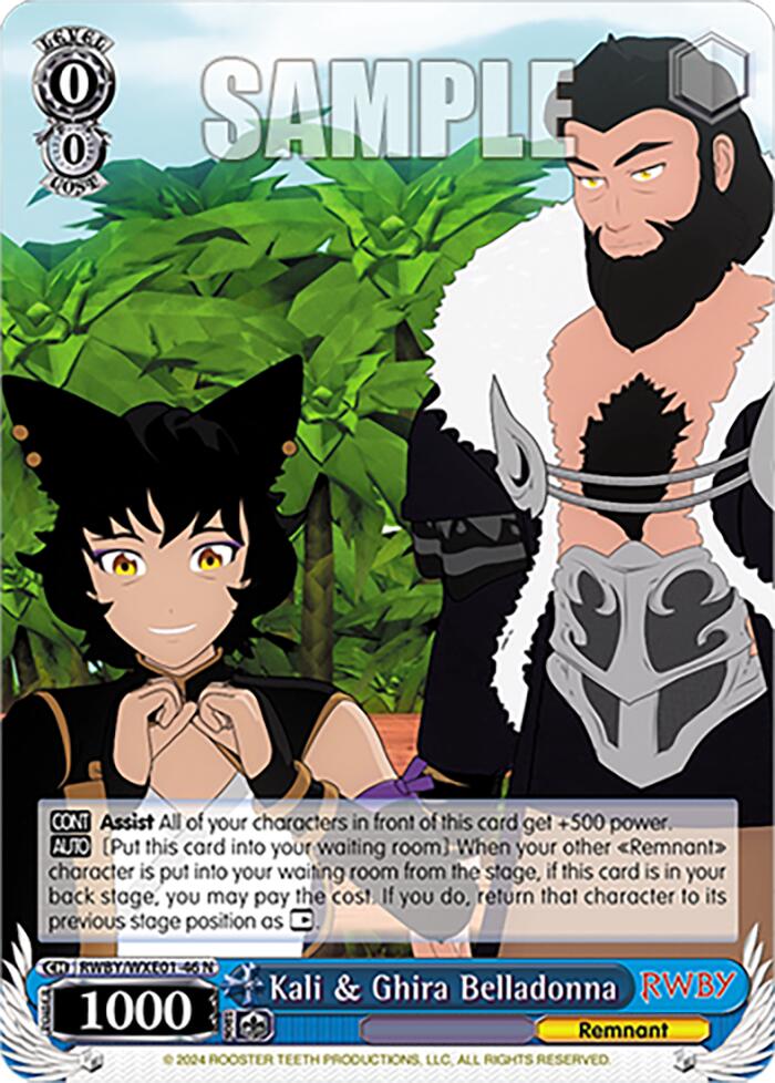 Kali & Ghira Belladonna (RWBY/WXE01-46 N) [RWBY: Premium Booster]