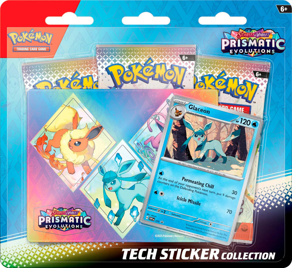 Scarlet & Violet: Prismatic Evolutions Tech Sticker Collection (Glaceon) (SHIPS JAN 17TH)