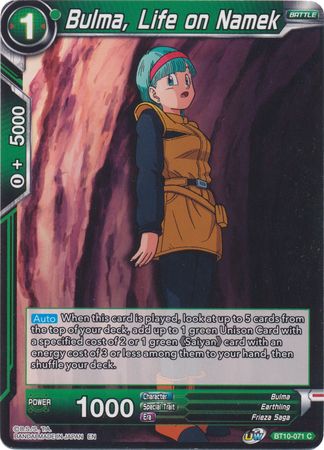 Bulma, Life on Namek (BT10-071) [Rise of the Unison Warrior 2nd Edition]