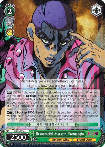 Resourceful Assassin, Formaggio (JJ/S66-E038 U) [JoJo's Bizarre Adventure: Golden Wind]