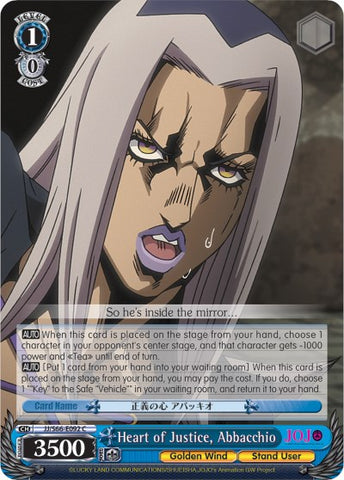 Heart of Justice, Abbacchio (JJ/S66-E092 C) [JoJo's Bizarre Adventure: Golden Wind]