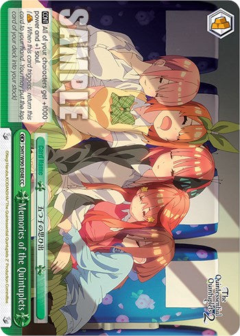 Memories of the Quintuplets (5HY/W90-E048 CC) [The Quintessential Quintuplets 2]