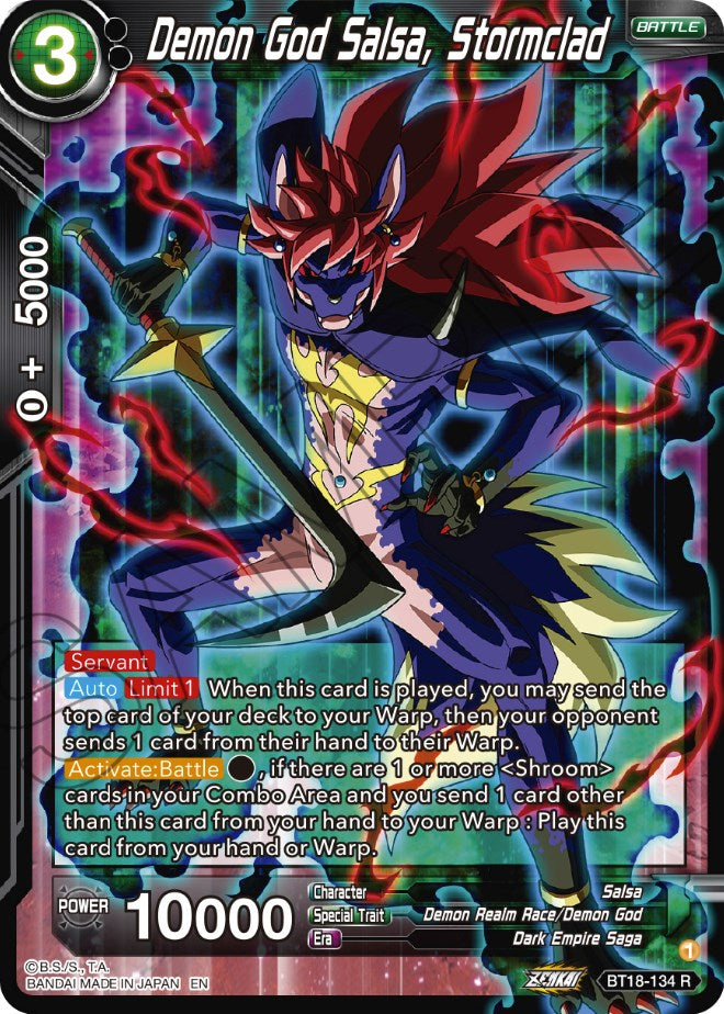 Demon God Salsa, Stormclad (BT18-134) [Dawn of the Z-Legends]