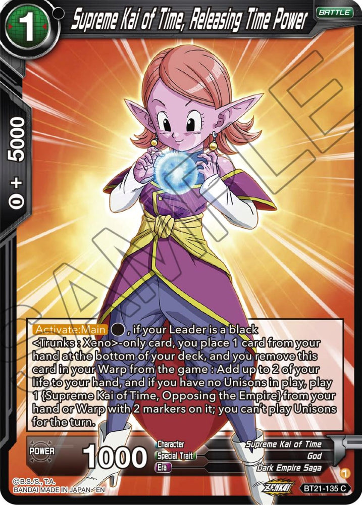 Supreme Kai of Time, Releasing Time Power (BT21-135) [Wild Resurgence]