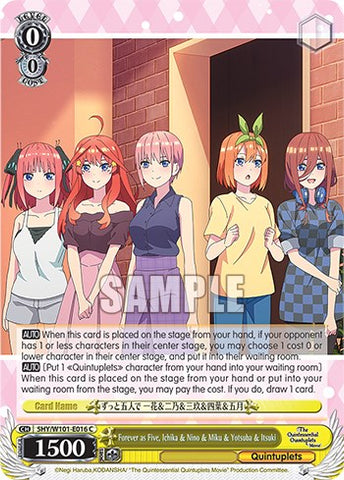 Forever as Five, Ichika & Nino & Miku & Yotsuba & Itsuki (5HY/W101-E016 C) [The Quintessential Quintuplets Movie]