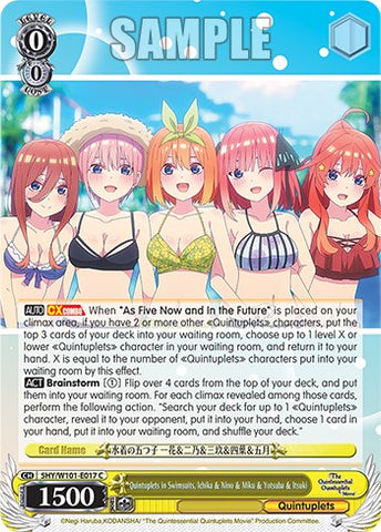 Quintuplets in Swimsuits, Ichika & Nino & Miku & Yotsuba & Itsuki (5HY/W101-E017 C) [The Quintessential Quintuplets Movie]