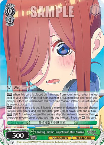 Checking Out the Competition? Miku Nakano (5HY/W101-E038 C) [The Quintessential Quintuplets Movie]