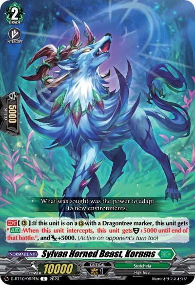 Sylvan Horned Beast, Kornms (D-BT10/092EN) [Dragon Masquerade]