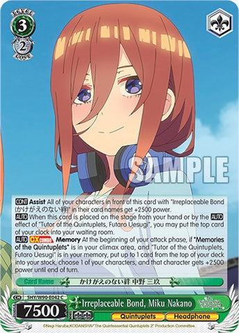 Irreplaceable Bond, Miku Nakano (5HY/W90-E042 C) [The Quintessential Quintuplets 2]