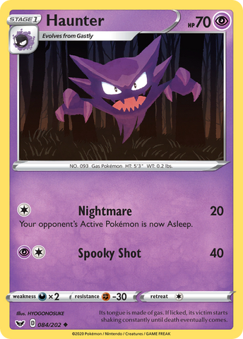 Haunter (084/202) [Sword & Shield: Base Set]