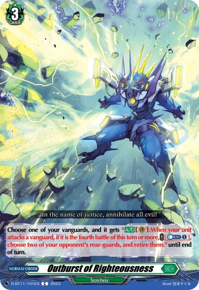 Outburst of Righteousness (D-BT11/101EN) [Clash of Heroes]