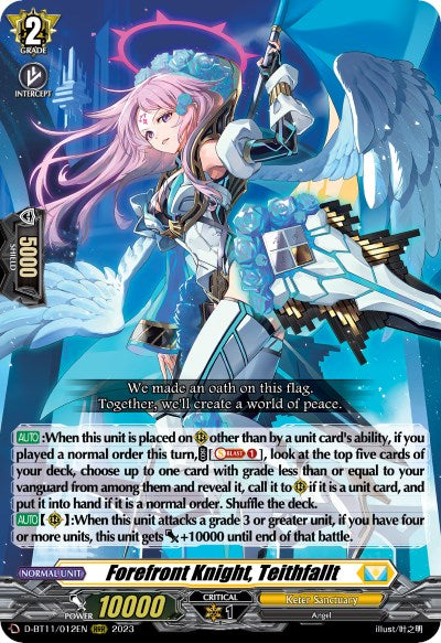 Forefront Knight, Teithfallt (D-BT11/012EN) [Clash of Heroes]