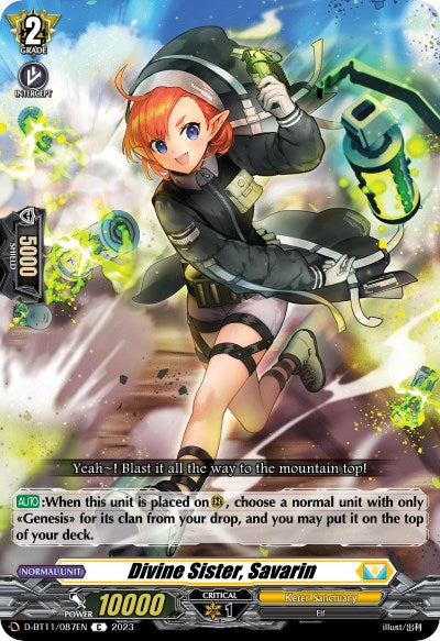 Divine Sister, Savarin (D-BT11/087EN) [Clash of Heroes]