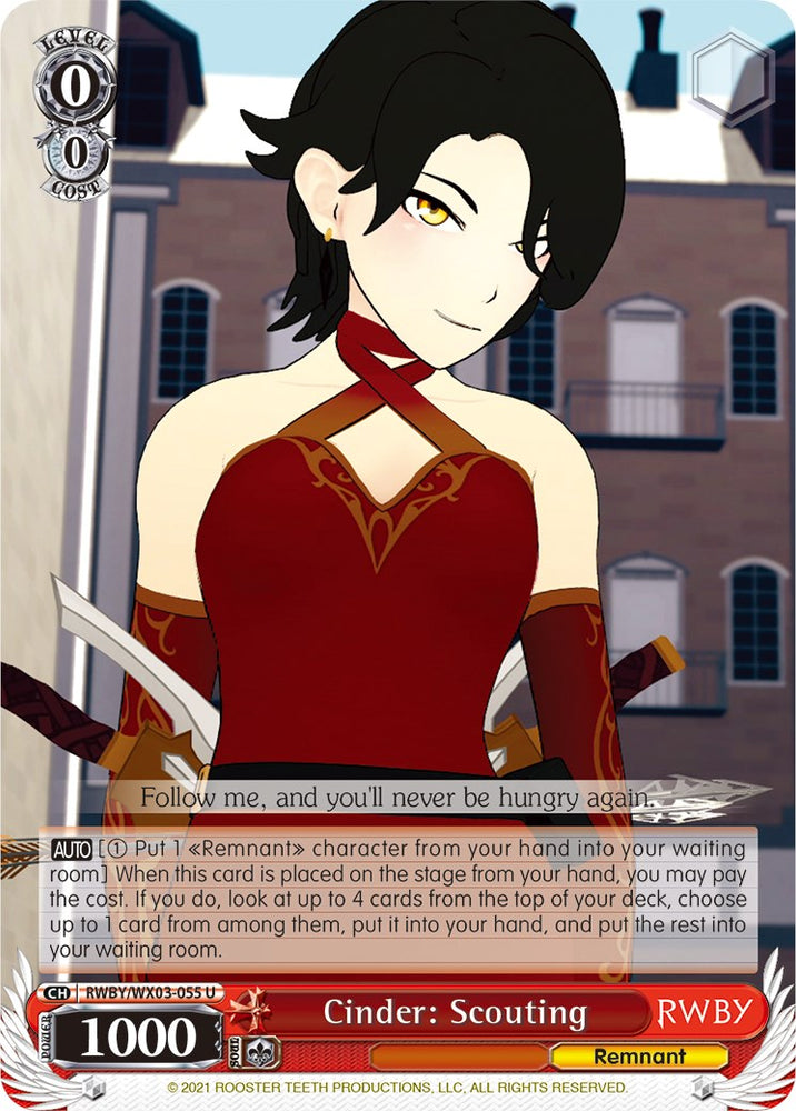 Cinder: Scouting (RWBY/WX03-055 U) [RWBY]