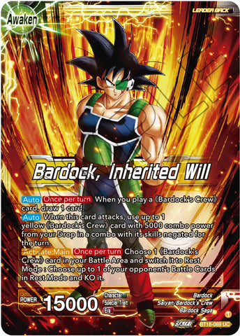 Bardock's Crew // Bardock, Inherited Will (BT18-089) [Dawn of the Z-Legends]