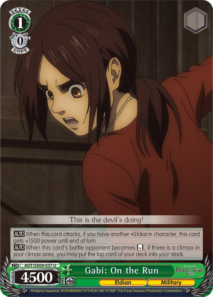 Gabi: On the Run [Attack On Titan: Final Season]