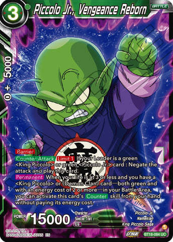 Piccolo Jr., Vengeance Reborn (BT18-084) [Dawn of the Z-Legends]