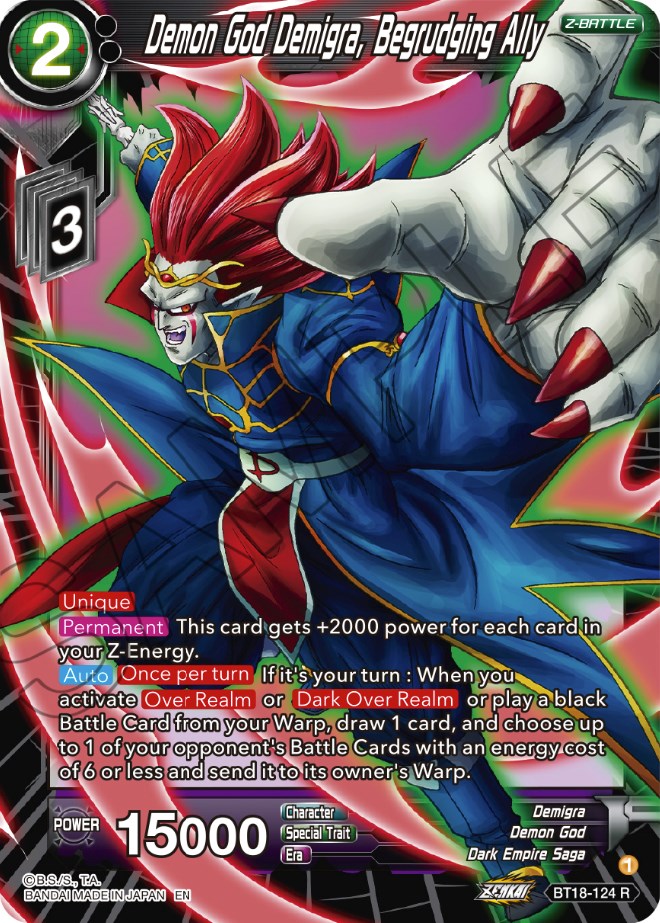 Demon God Demigra, Begrudging Ally (BT18-124) [Dawn of the Z-Legends]