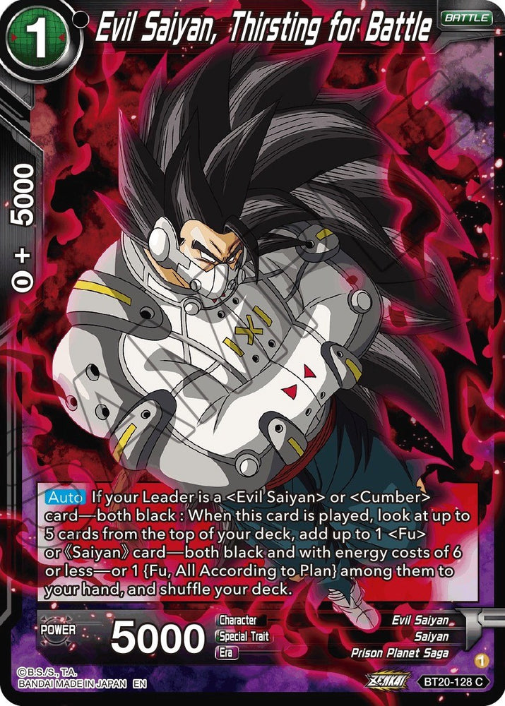 Evil Saiyan, Thirsting for Battle (BT20-128) [Power Absorbed]