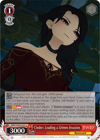 Cinder: Leading a Grimm Invasion (RWBY/WX03-057 U) [RWBY]